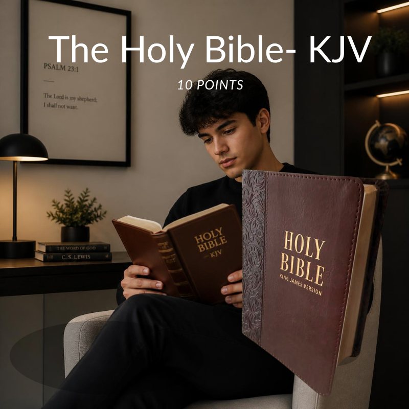 KJV Large Print Compact Bible – Burgundy Faux Leather with Gold Edges