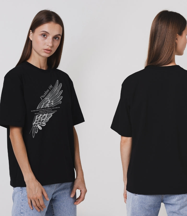 Psalm 91 Christian T-Shirt | Covered by His Wings | Suamorsanador