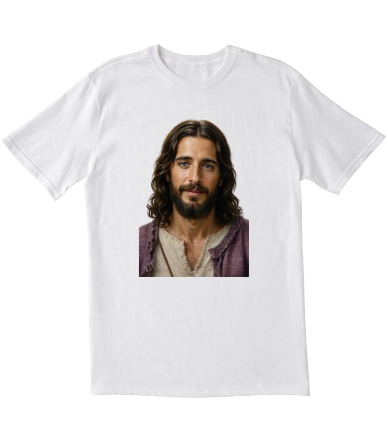Retro "JESUS" Graphic Tee – Bubble Letter Pink Streetwear T-Shirt – Vintage Style Faith Apparel