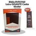 Biblia RVR 1960 Letra Gigante (14 Puntos) – Edición Limitada Marrón/Caoba Bicolor con Cierre (Holman)