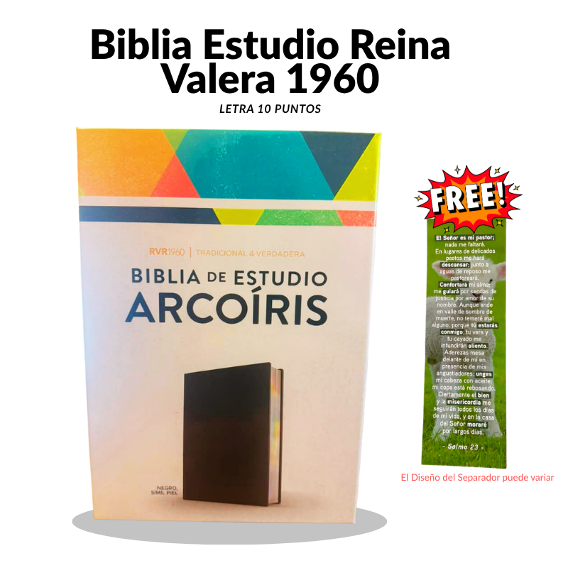 Estudio Arcoíris RVR 1960 Negro Símil Piel – Edición Premium de Lujo con Sistema de Colores (Letra 10)