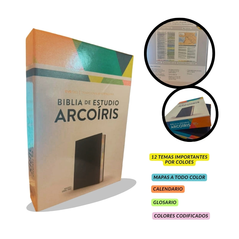 Estudio Arcoíris RVR 1960 Negro Símil Piel – Edición Premium de Lujo con Sistema de Colores (Letra 10)