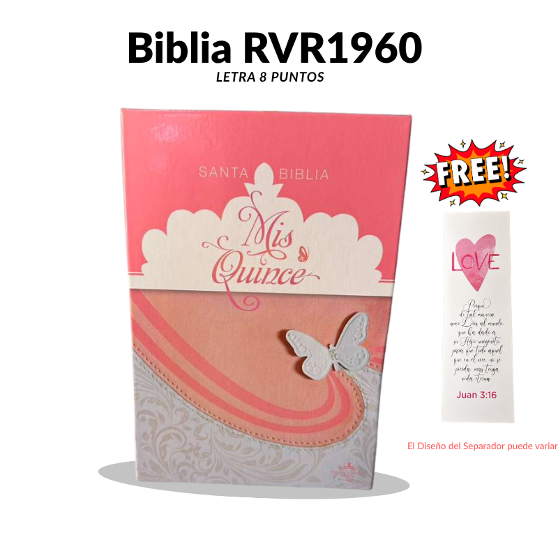 Biblia Reina Valera 1960 Mis Quince Años – Edición Especial de Gala (Simil Piel Rosa)