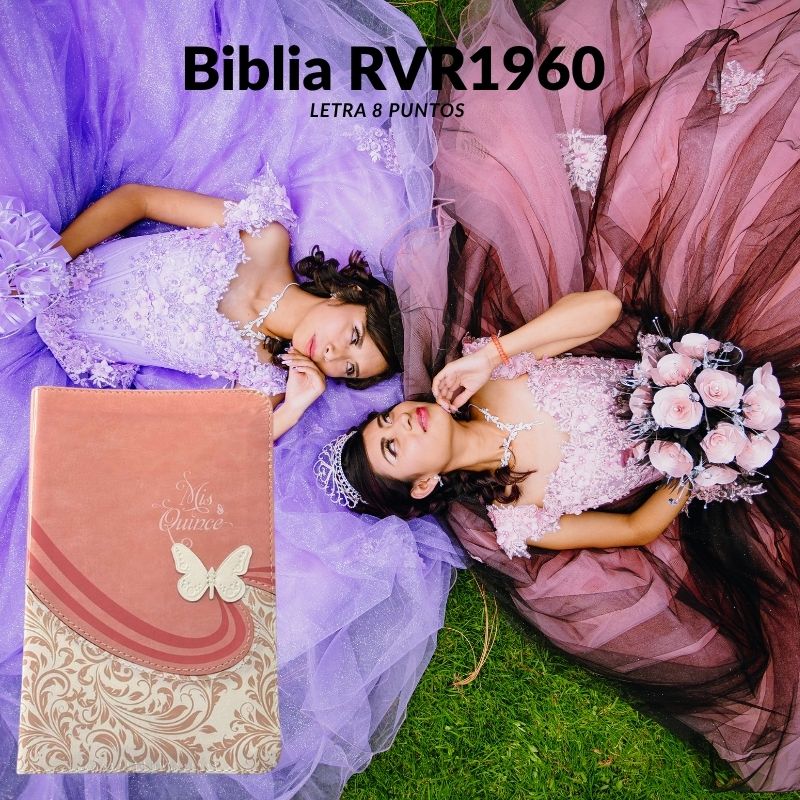 Biblia Reina Valera 1960 Mis Quince Años – Edición Especial de Gala (Simil Piel Rosa)