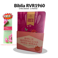 Biblia RVR1960 Interactiva para Niñas Letra Grande 12 Puntos con Cierre