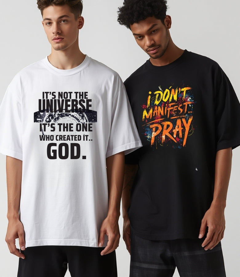 Don’t Manifest I Pray - Heavy Cotton Graphic T-Shirt – Christian Streetwear & Faith-Based Tee-unisex