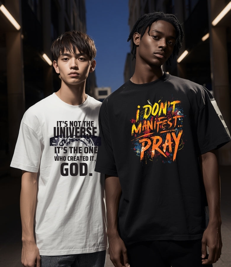 Don’t Manifest I Pray - Heavy Cotton Graphic T-Shirt – Christian Streetwear & Faith-Based Tee-unisex