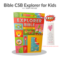 CSB Explorer Bible for Kids, LeatherTouch Hardcover (Hello Sunshine) – Holy Bible Christian Standard Bible, 9.5-Point Comfort Print with QR Codes & Full-Color Maps
