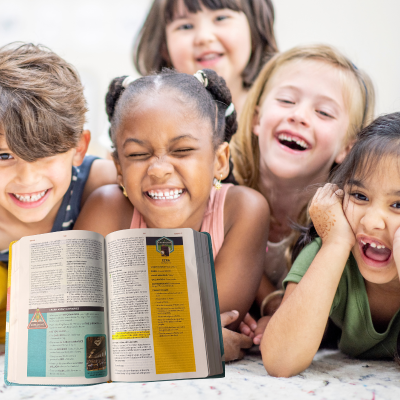CSB Explorer Bible for Kids, LeatherTouch Hardcover (Hello Sunshine) – Holy Bible Christian Standard Bible, 9.5-Point Comfort Print with QR Codes & Full-Color Maps