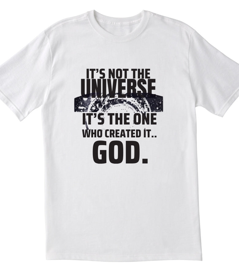 It's Not The Universe It's God -Heavy Cotton Graphic Tee – Premium Christian Streetwear Unisex T-Shirt