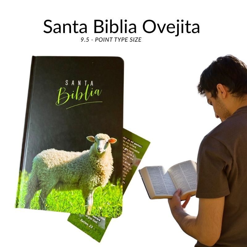 Santa Biblia Ovejita RVR 1960 – Letra 9.5 Puntos (Palabras de Jesús en Rojo)