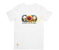 "God" Sunflower T-Shirt - Psalm 18:2 "My Rock & Fortress" | Unisex Christian Apparel