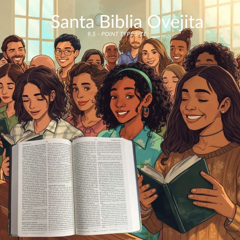 Santa Biblia Ovejita RVR 1960 – Letra 9.5 Puntos (Palabras de Jesús en Rojo)