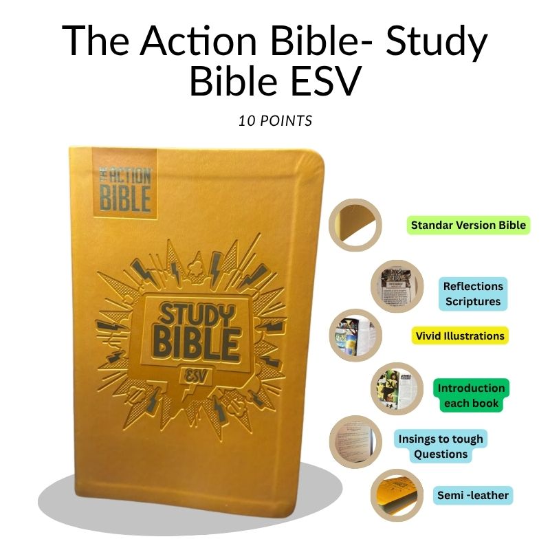 The Action Bible Study Bible ESV – God's Word in Living Color (10 Point Font)