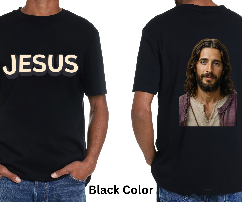Retro "JESUS" Graphic Tee – Bubble Letter Pink Streetwear T-Shirt – Vintage Style Faith Apparel