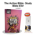 The Action Bible Study Bible ESV – Pink Graphic Edition (10 Point Font)
