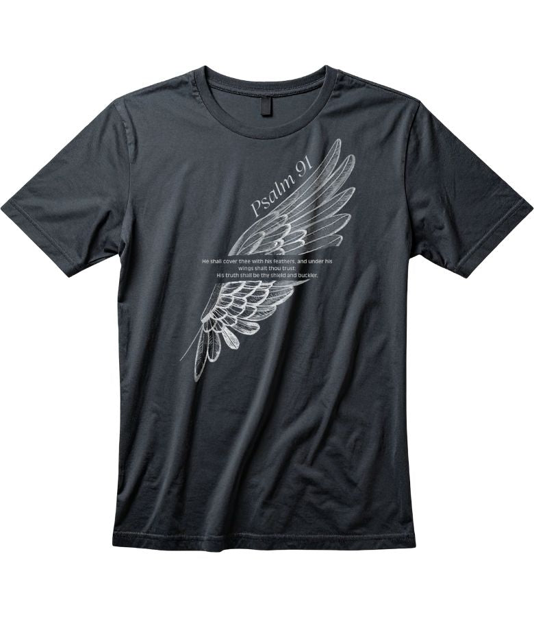 Psalm 91 Christian T-Shirt | Covered by His Wings | Suamorsanador