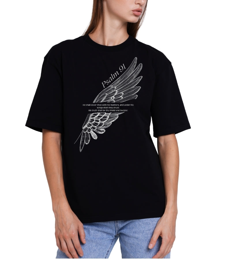 Psalm 91 Christian T-Shirt | Covered by His Wings | Suamorsanador