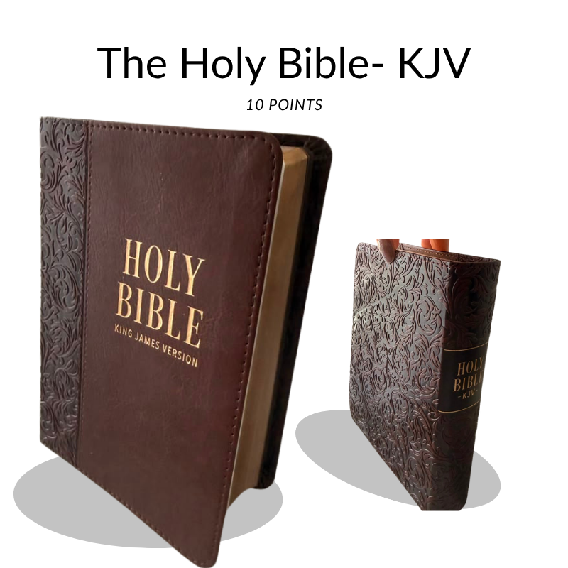 KJV Large Print Compact Bible – Burgundy Faux Leather with Gold Edges